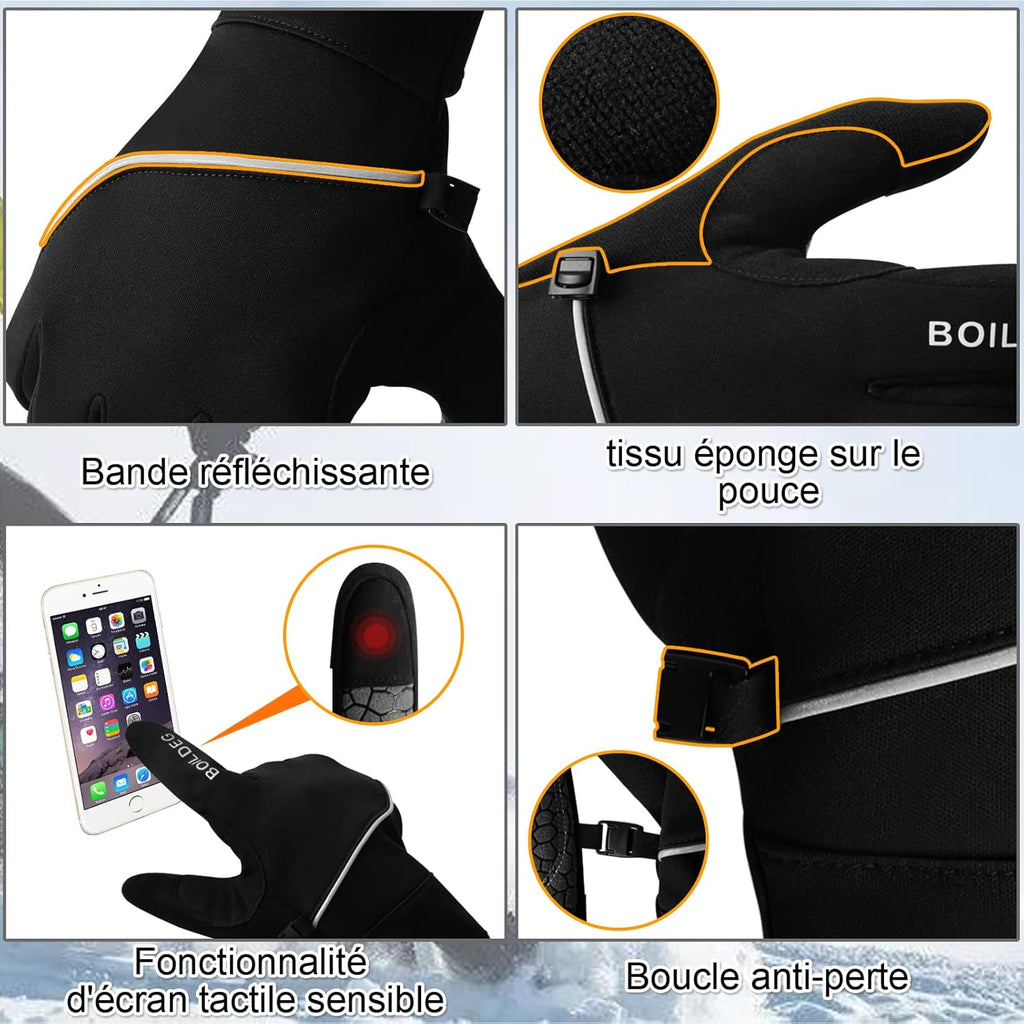 Gants de Cyclisme d'extérieur Coupe-Vent, antidérapants, Anti-Chocs, pour Homme et Femme