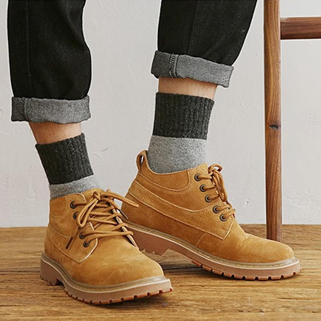 MOSOTECH 5 Paires Chaussettes Chaudes Homme, Chaussettes Thermiques épaisses en éponge - Hiver Cadeau Pour Homme, Taille 39-45
