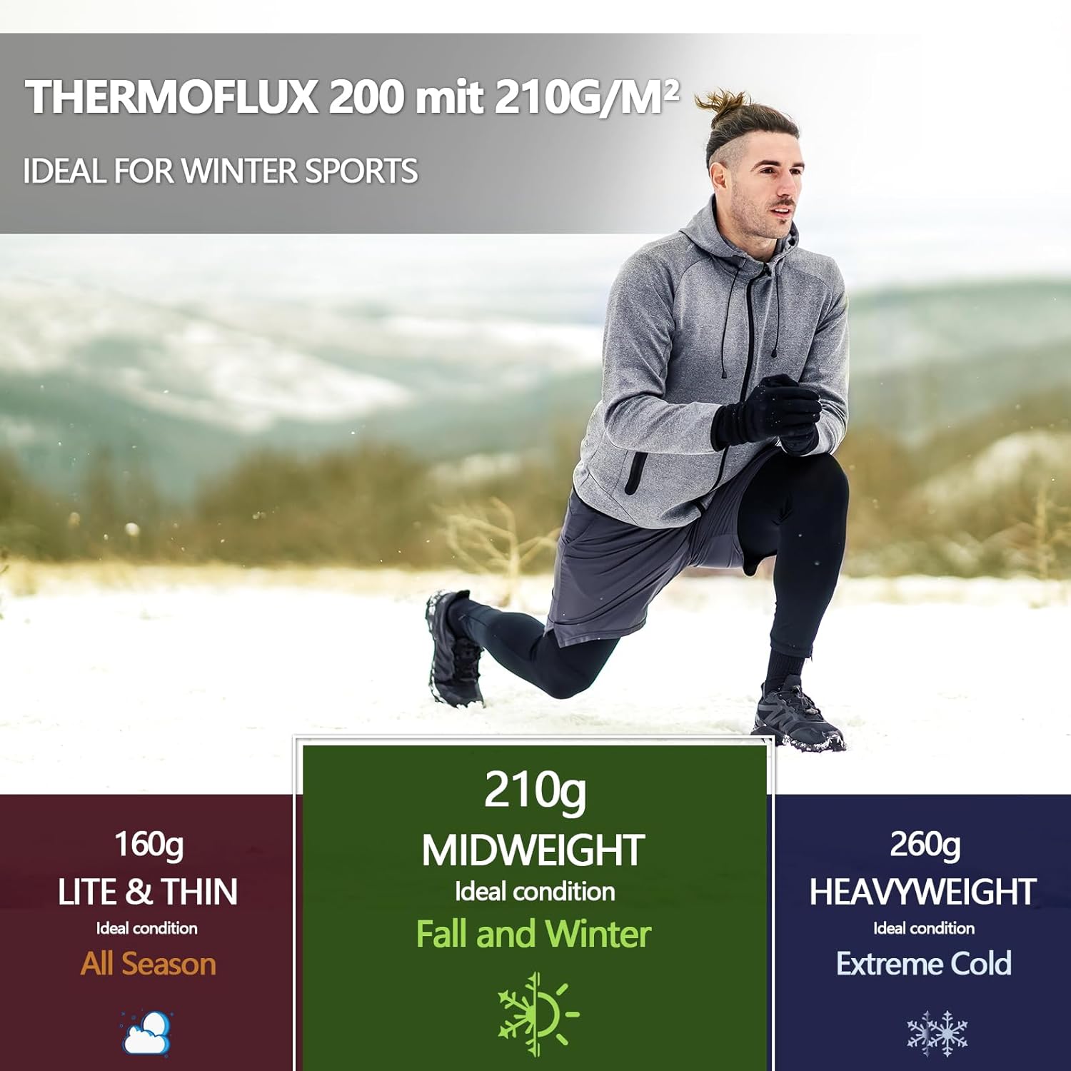 sous Vetement Thermique Homme, Ensemble de sous-Vêtement Ski Grand Froid - Homme à Manches Longues Couche de Base Haut et Pantalon Chaud sous Vetement Hiver pour Ski Moto Sport