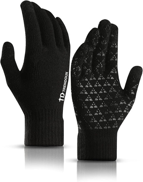 TRENDOUX Gants d'hiver en Tricot avec écran Tactile pour Homme et Femme Texting Smartphone Conduite