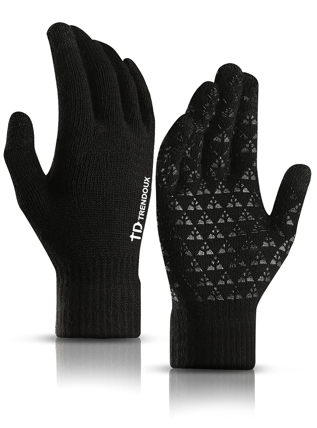 TRENDOUX Gants d'hiver en Tricot avec écran Tactile pour Homme et Femme Texting Smartphone Conduite