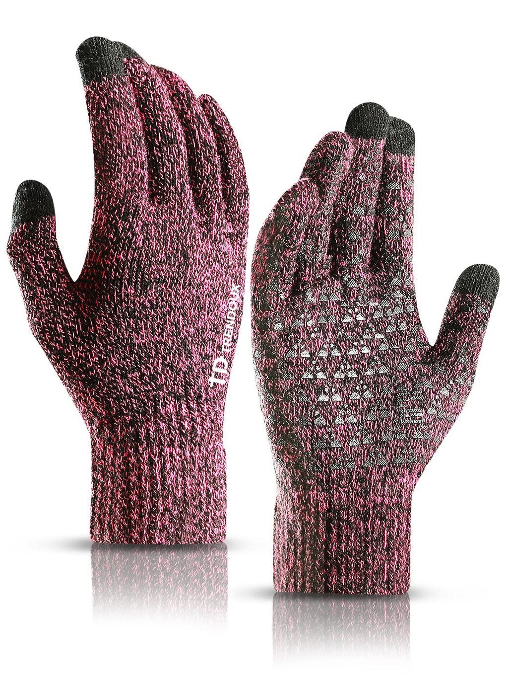 TRENDOUX Gants d'hiver en Tricot avec écran Tactile pour Homme et Femme Texting Smartphone Conduite