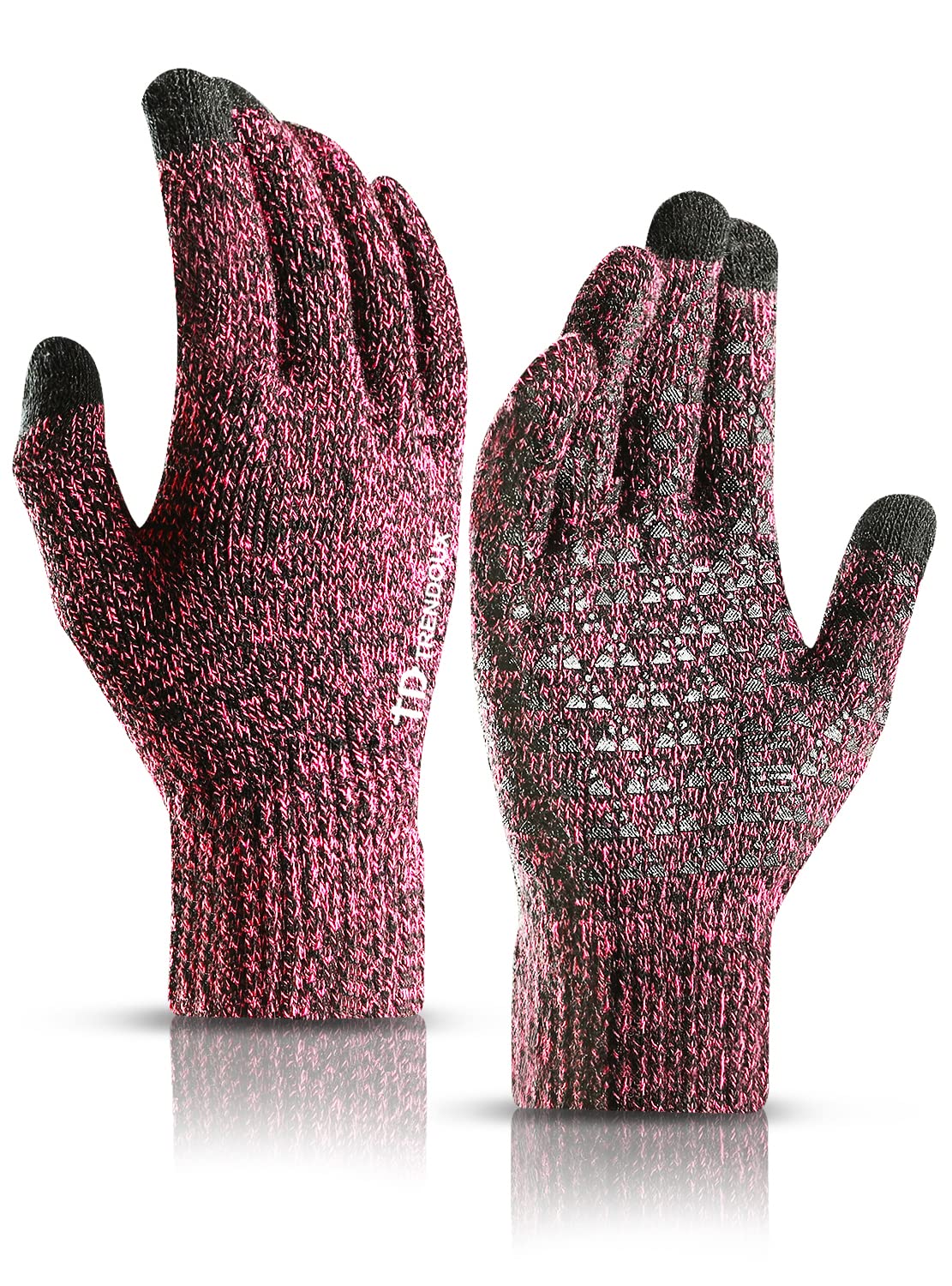 TRENDOUX Gants d'hiver en Tricot avec écran Tactile pour Homme et Femme Texting Smartphone Conduite