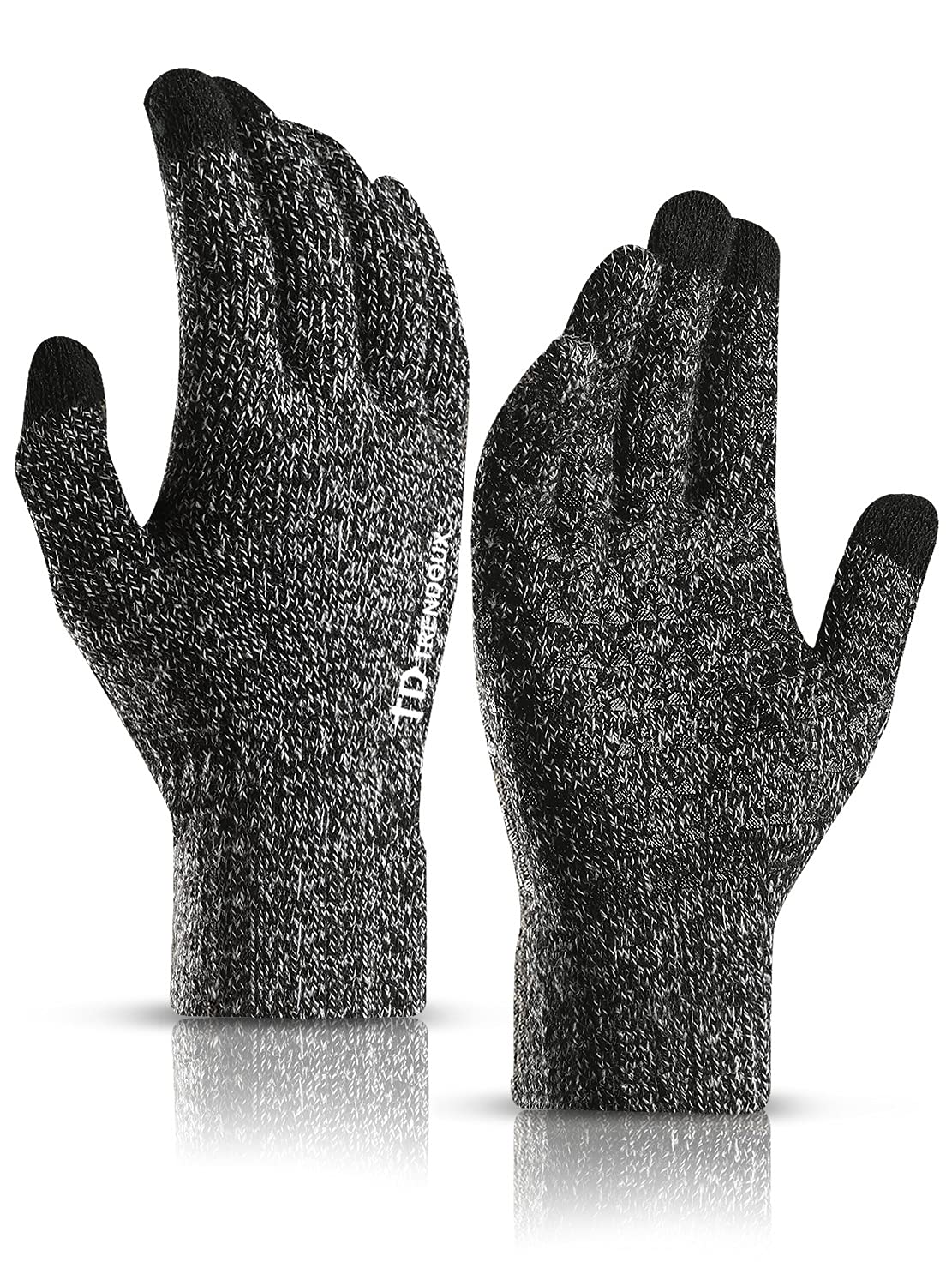 TRENDOUX Gants d'hiver en Tricot avec écran Tactile pour Homme et Femme Texting Smartphone Conduite