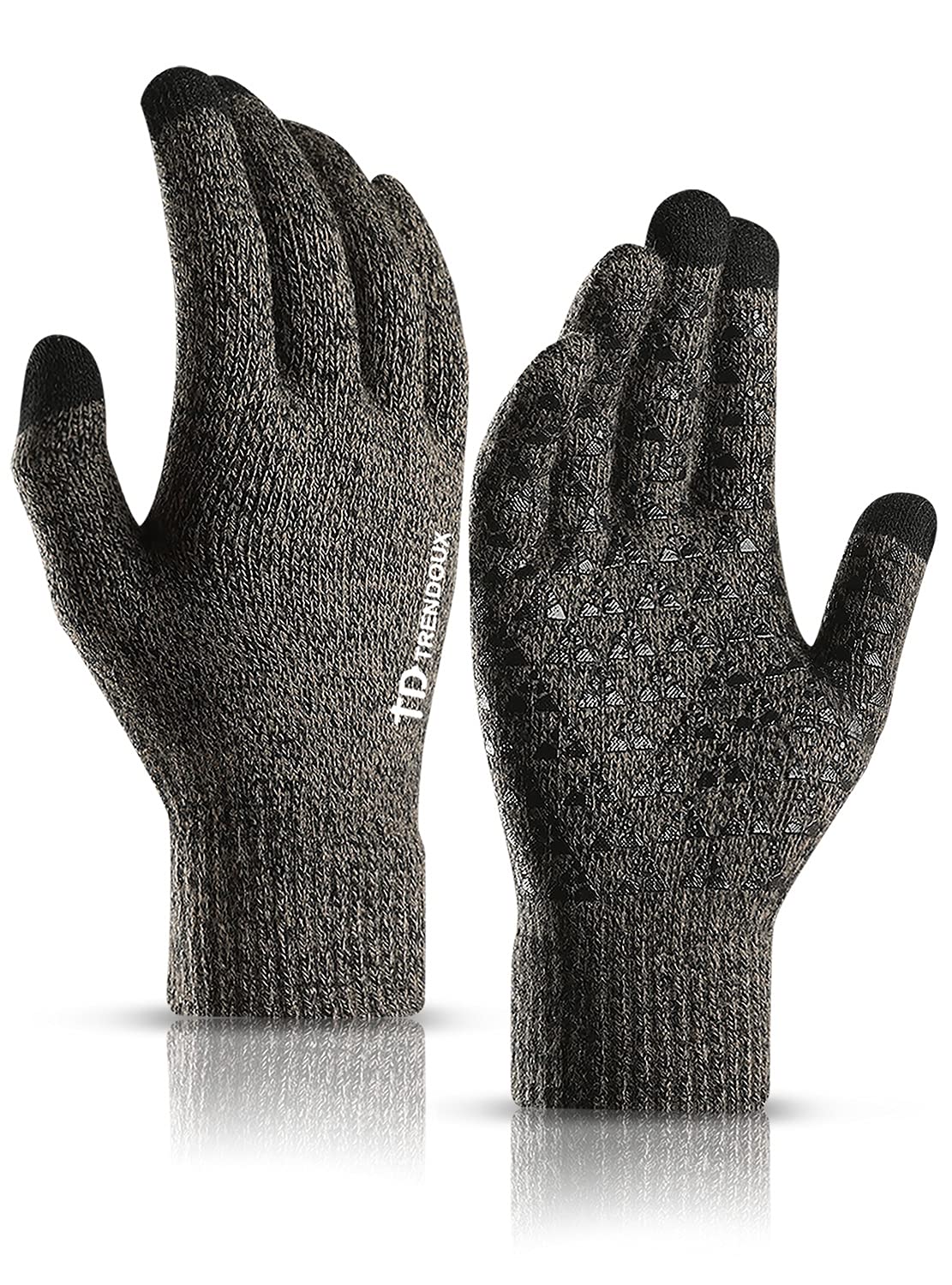 TRENDOUX Gants d'hiver en Tricot avec écran Tactile pour Homme et Femme Texting Smartphone Conduite