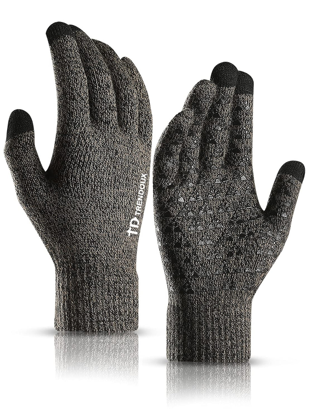 TRENDOUX Gants d'hiver en Tricot avec écran Tactile pour Homme et Femme Texting Smartphone Conduite