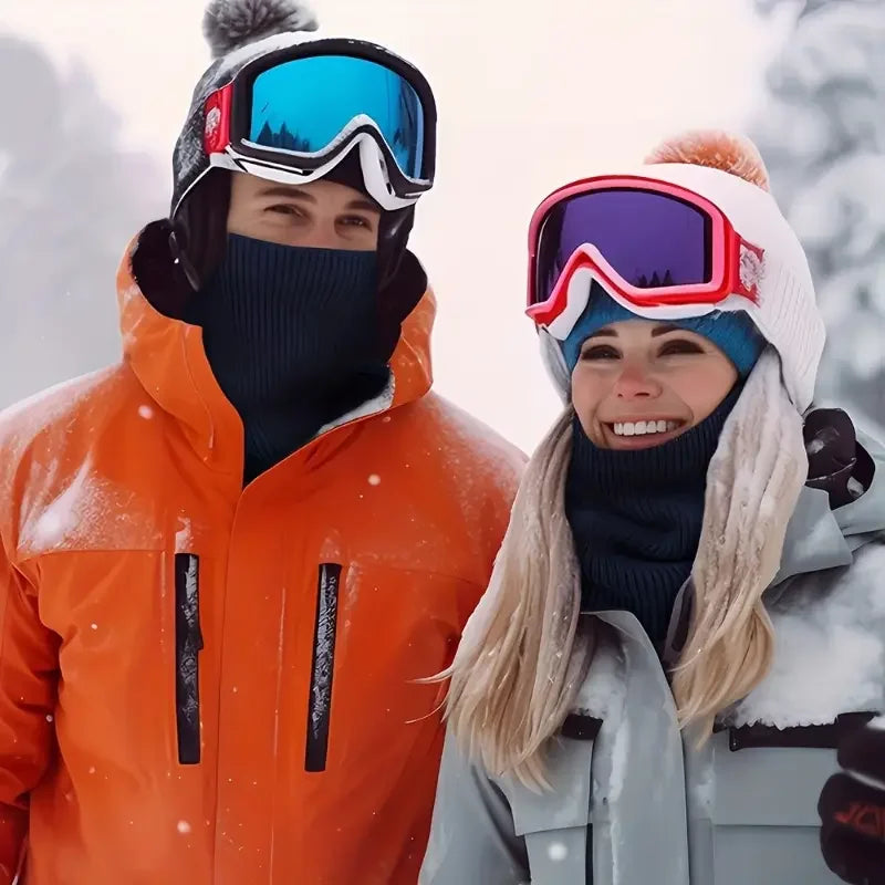 Écharpe Tube Tricotée Peluche - Cache-Cou Coupe-Vent Hiver - Ho Rizon