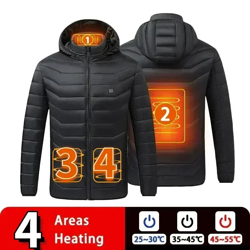 Doudoune Chauffante 21 Zones USB - Parka Hiver Capuche Unisexe - Ho Rizon