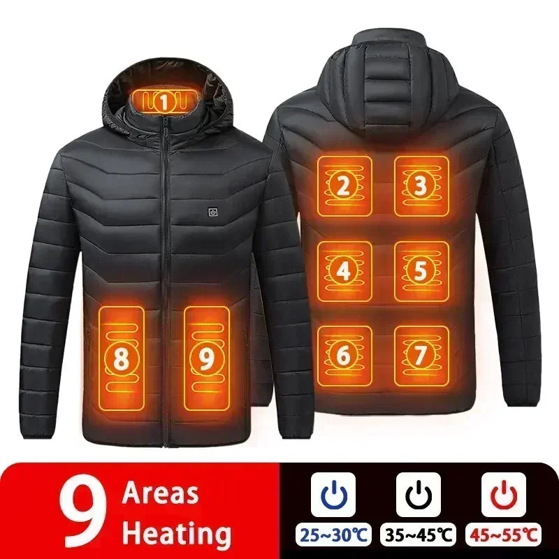 Doudoune Chauffante 21 Zones USB - Parka Hiver Capuche Unisexe - Ho Rizon